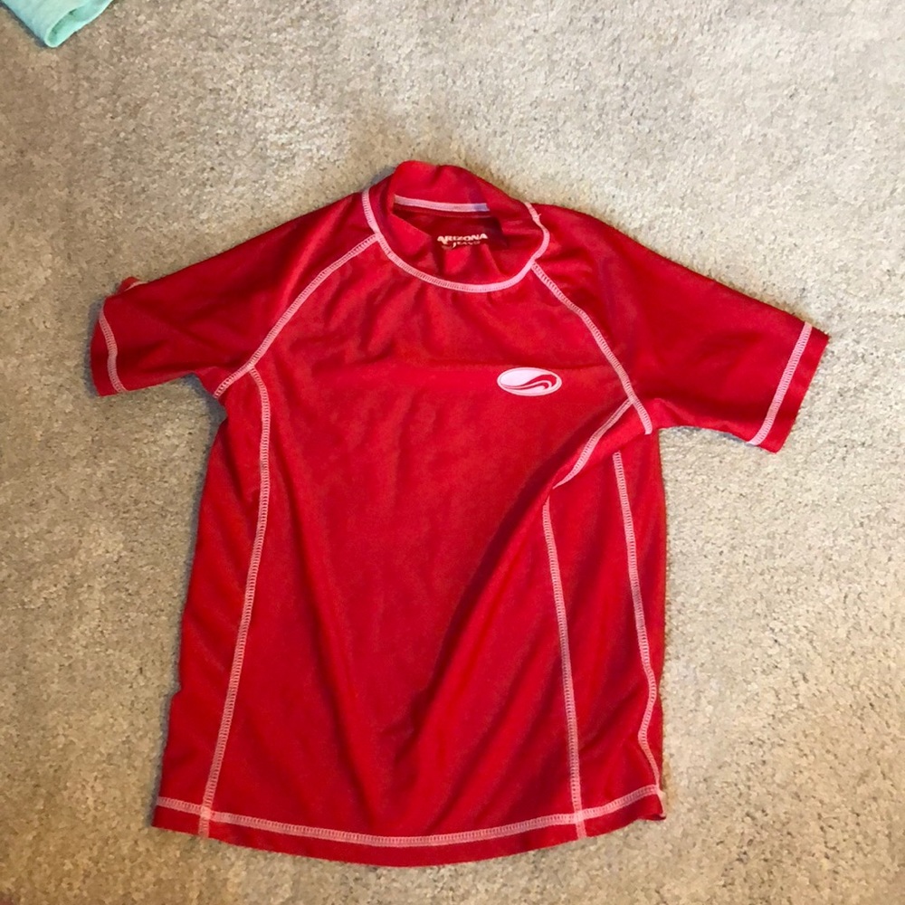 Red children’s swim shirt